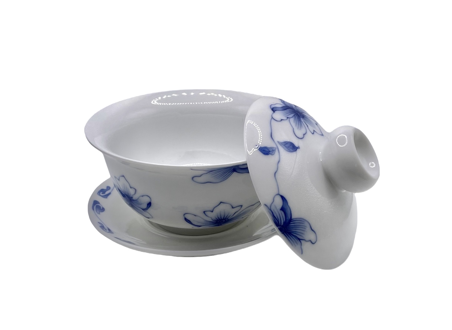 1980 Gaiwan 120ml 3 delig 'Lotus' - Afbeelding 2