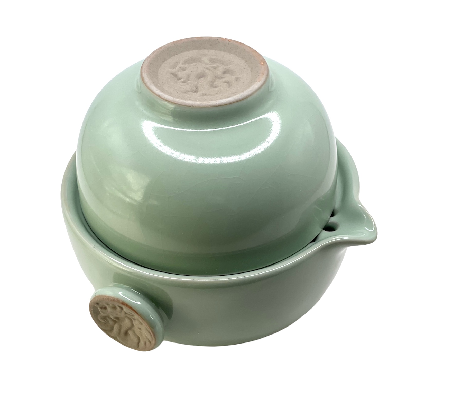 1969 Tea 4 One Travelset Gaiwan 'Zeegroen Porcelein ' - Afbeelding 2