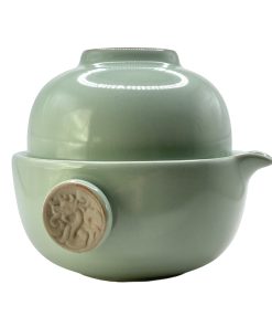 1969 Tea 4 One Travelset Gaiwan  'Zeegroen Porcelein '