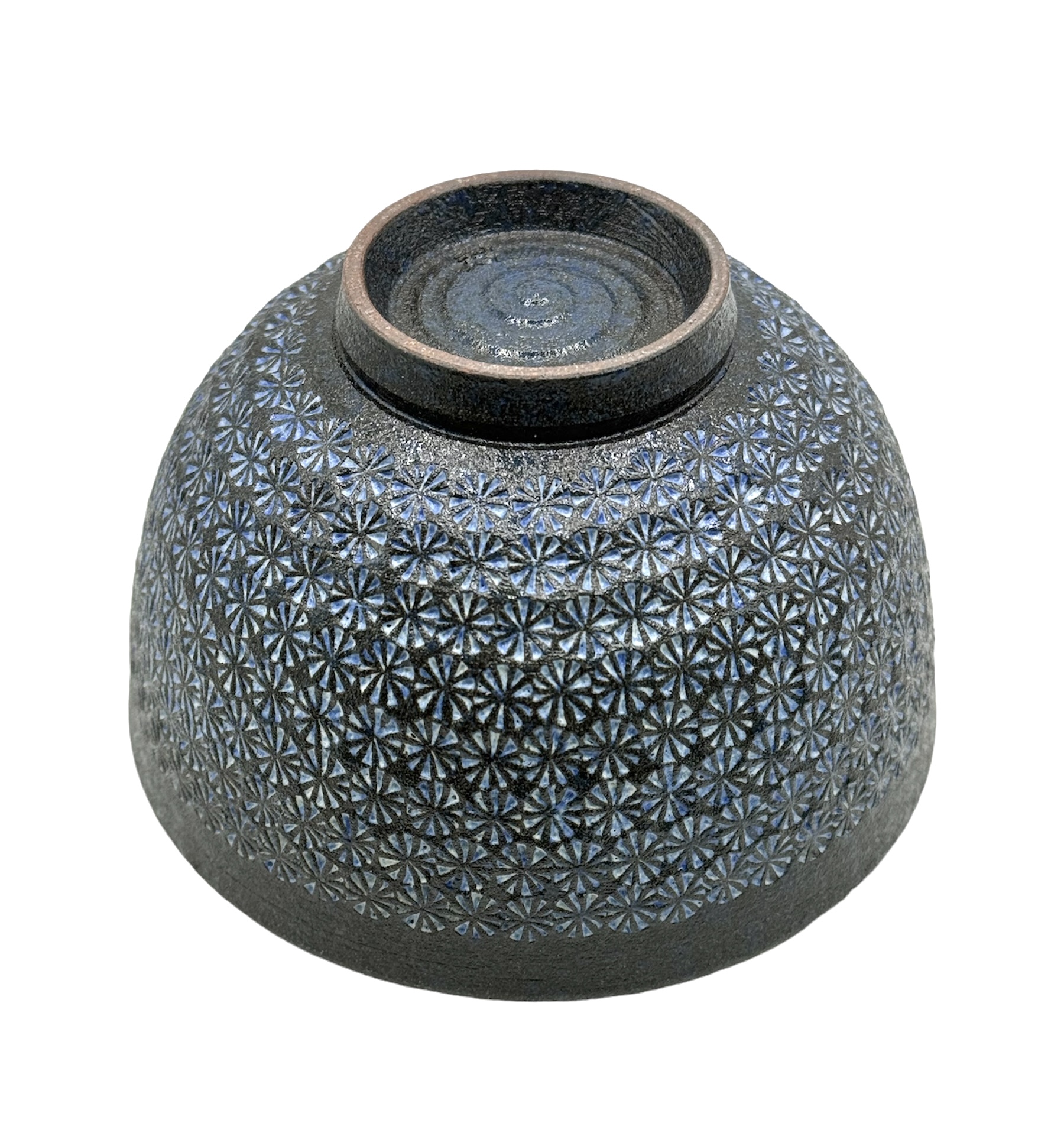 1658.1 Chawan Kiyomizu-Yaki Ao Mishimazume, matcha kom - Afbeelding 4