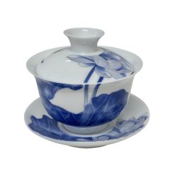 1983 Gaiwan 120ml 3 delig 'Blue & White Lotus'