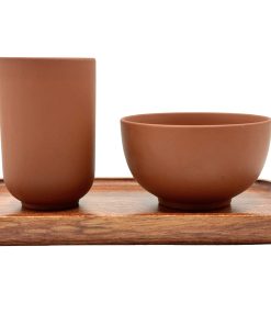 1973 Ongeglazuurde High & Low cups 1 set op plankje