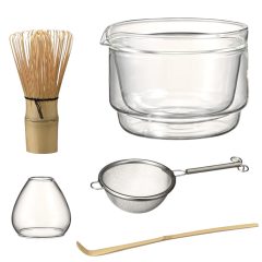 2055 Hario Glazen Matcha set 5 delig