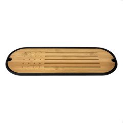 1753 Tea Tray 'Jìng Chá' Ovaal Bamboe Met Aardewerk