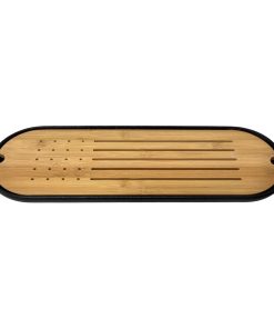 1753 Tea Tray Ovaal Bamboe Met Aardewerk