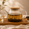 1977 Glazen theepot 'Bamboo Harmony' met deksel 1 liter - Afbeelding 2
