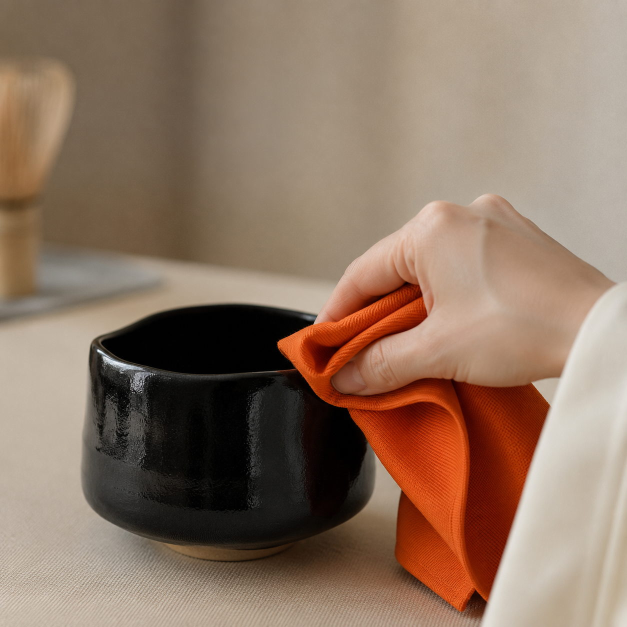 1609 Fukusa, Japans droogdoekje oranje - Afbeelding 4