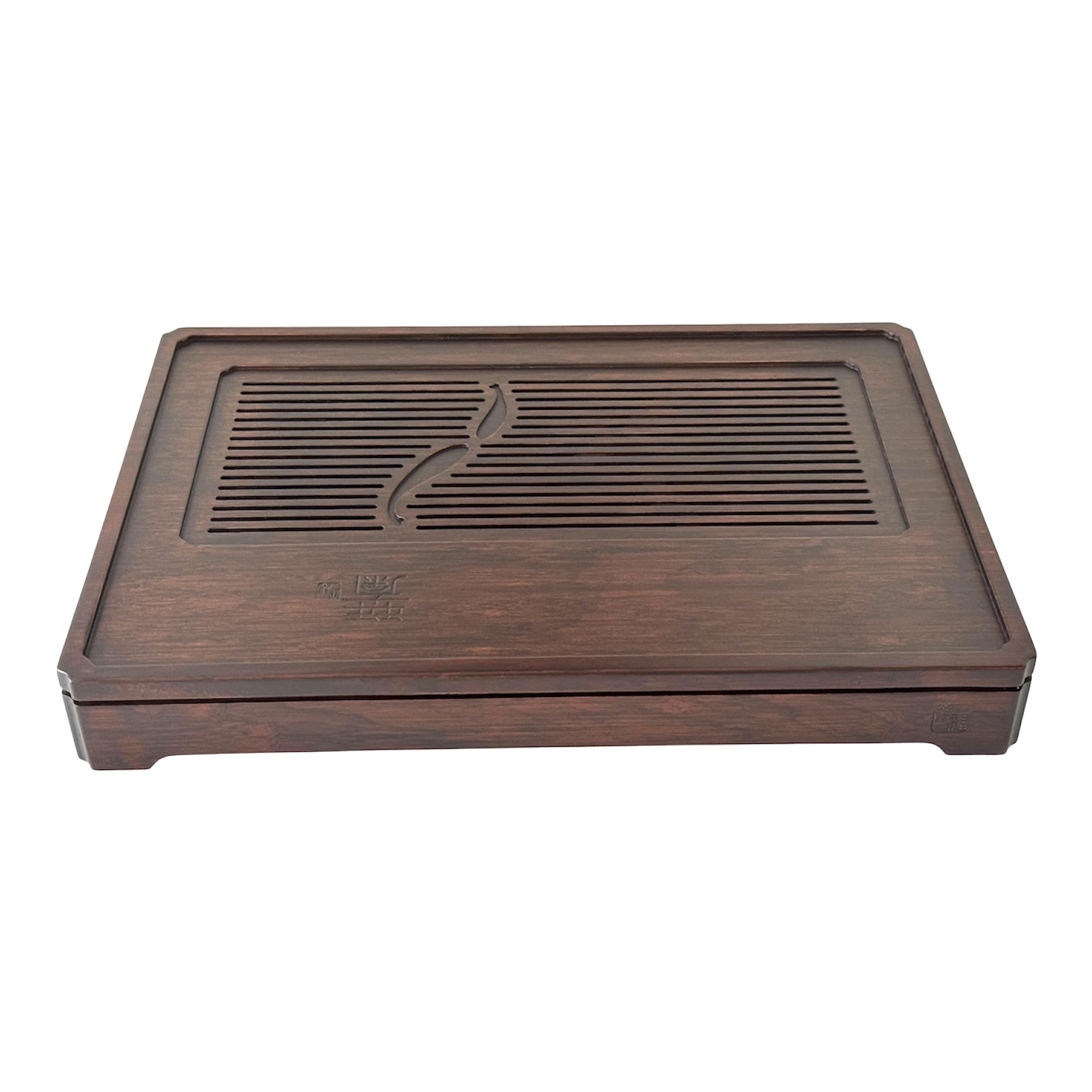 1751 Bamboe tea tray 'Jing Cha' met kunststof lekbak 49,5 x 34 x 6,5 cm