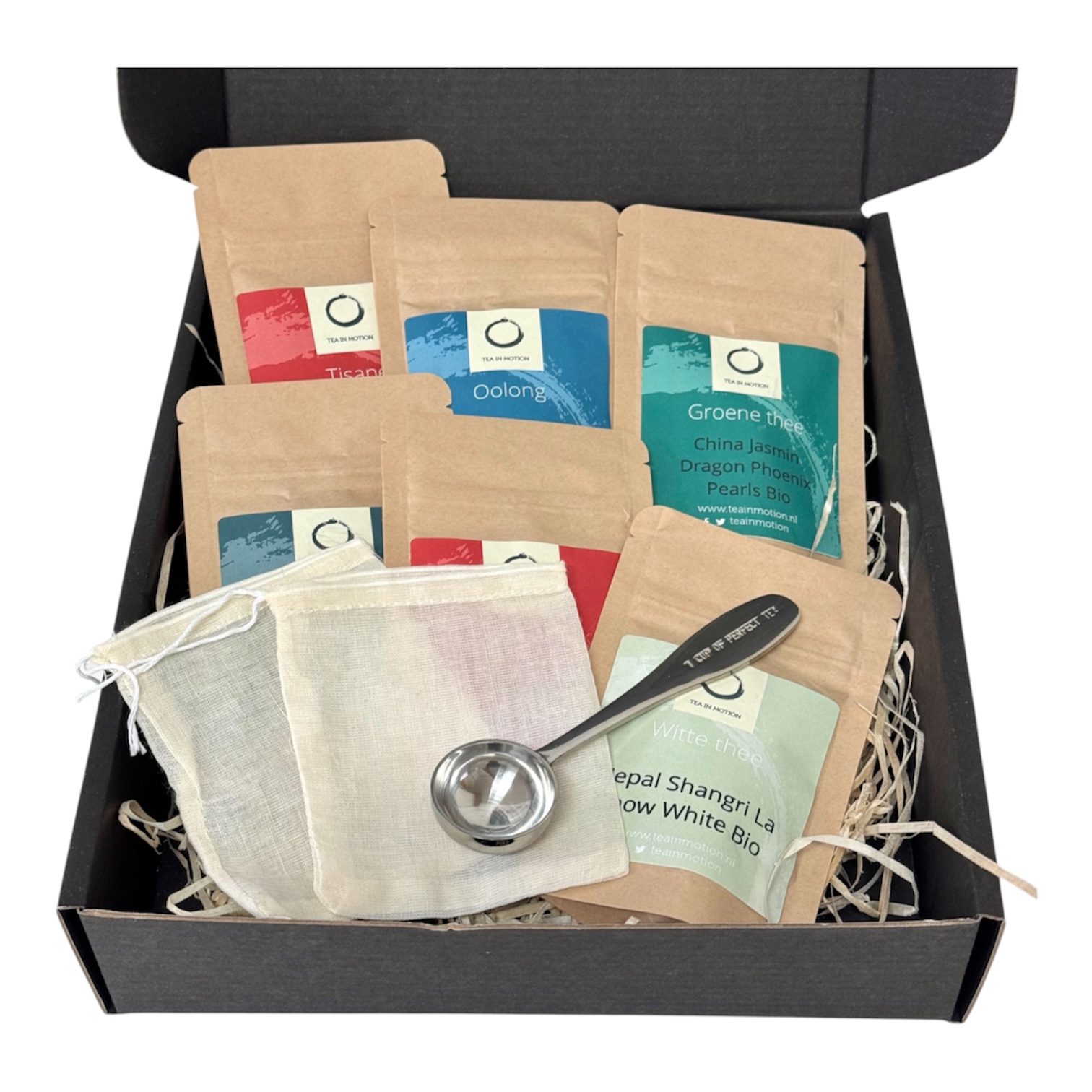 02 Cadeau doos met 6 x thee, filters en maatschepje - Afbeelding 3